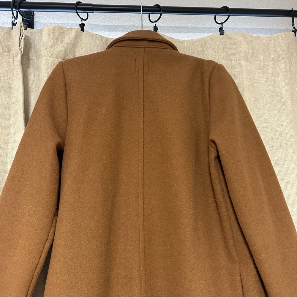 Zara Women's Camel Coat Open Front Lapel Collar - Large - Picture 5 of 7
